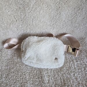 Cozy White Sherpa Shoulder Bag